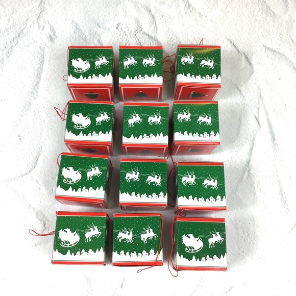Christmas Boxes set of 12- 2” Small Ornaments - Picture 6 of 9